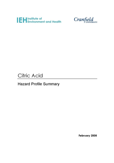 CTP - Citric Acid